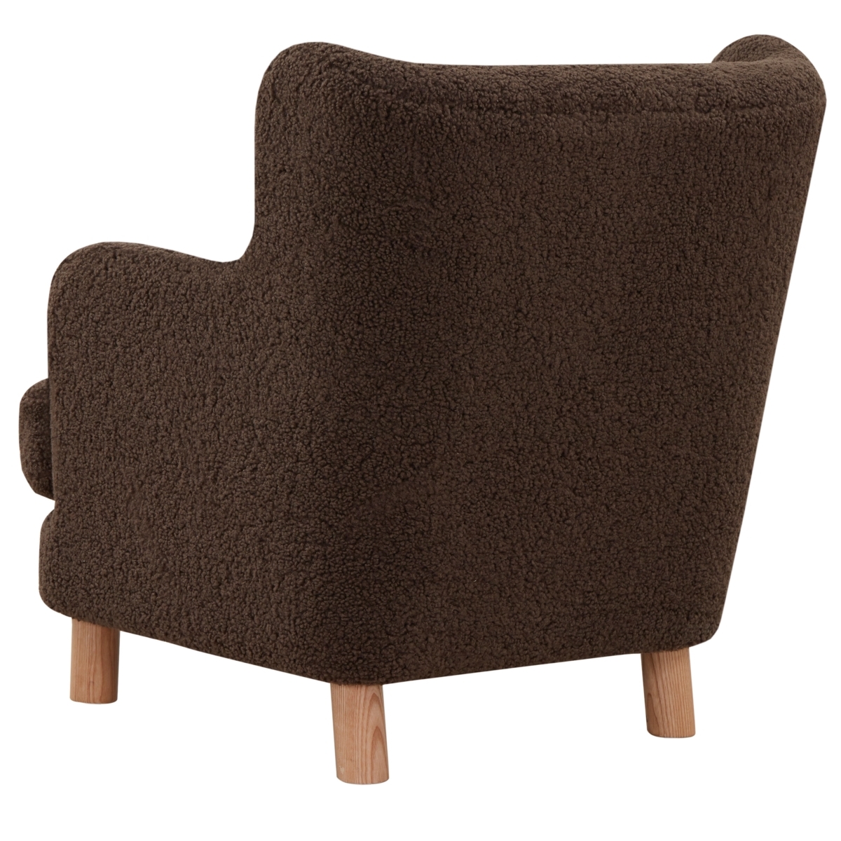 Rainier Wingback Accent Chair - Dark Brown/Natural - Image 4