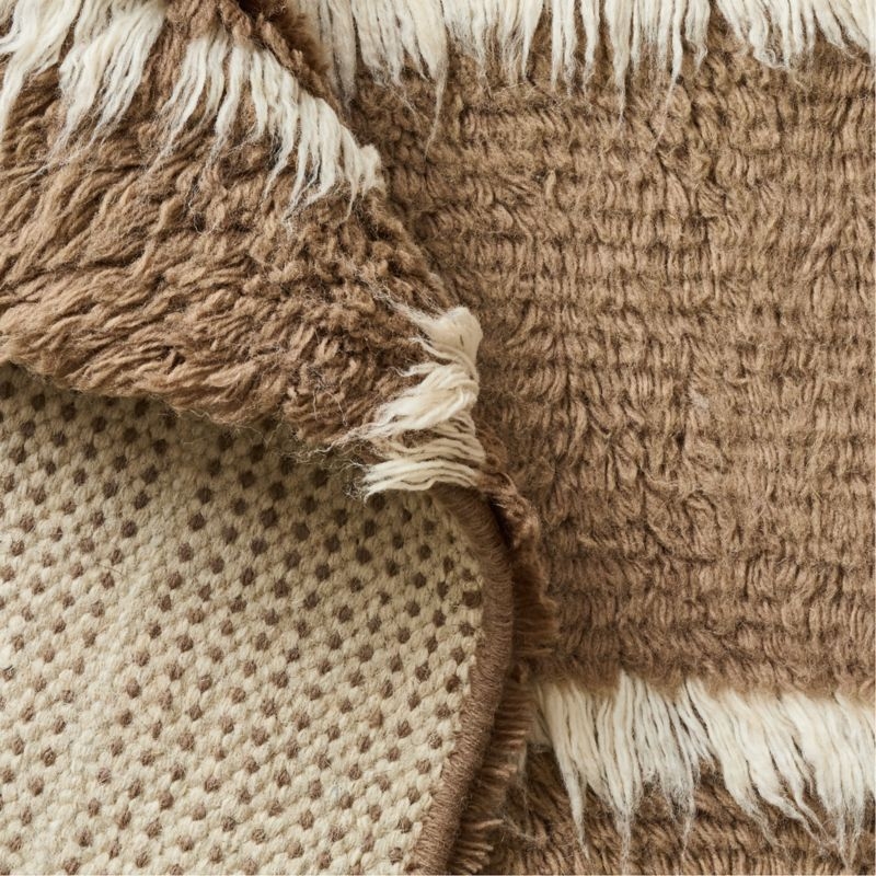 Madeo Handwoven Taupe New Zealand Wool Area Rug 8'X10' - Image 3