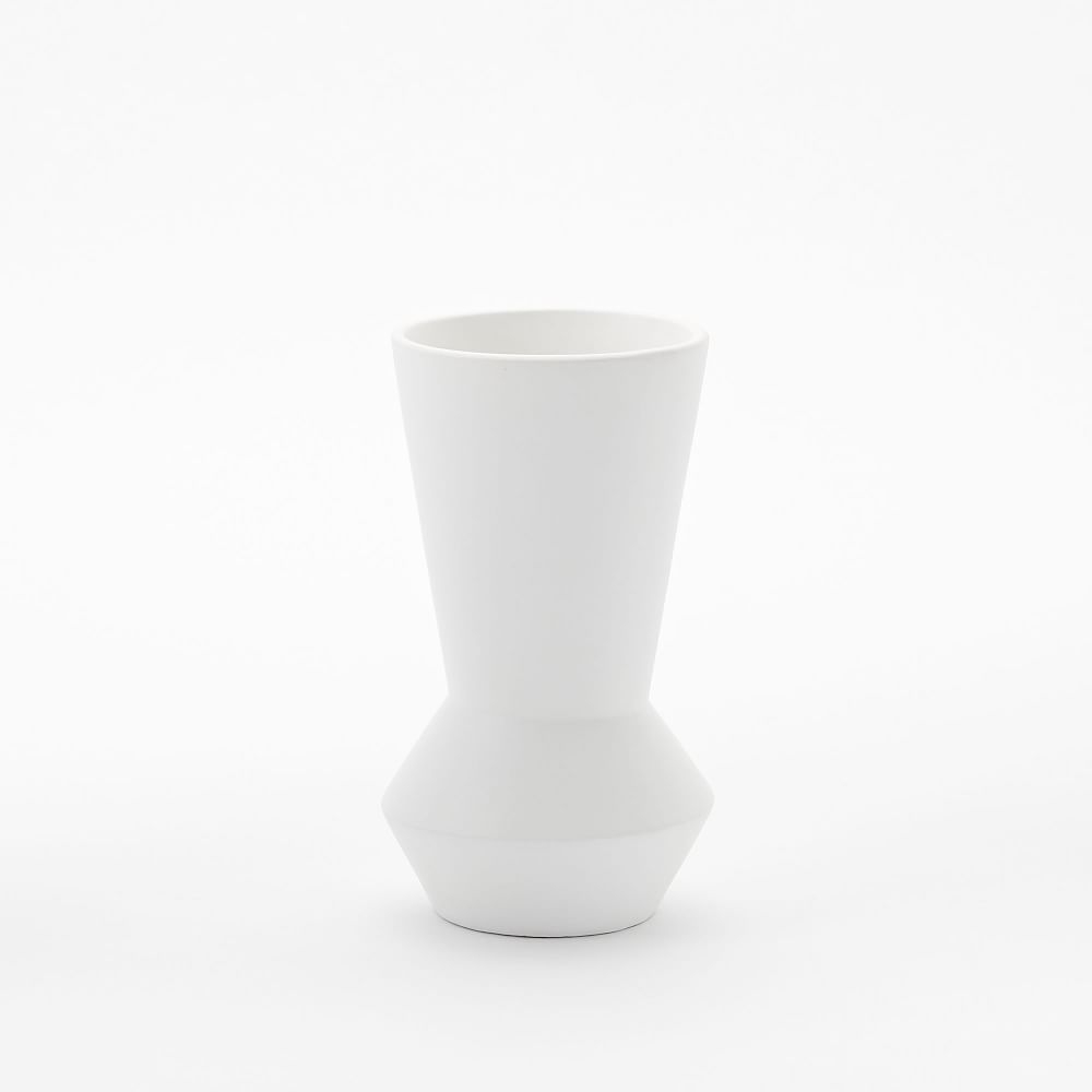 Totem Vase, 8", White - Image 0