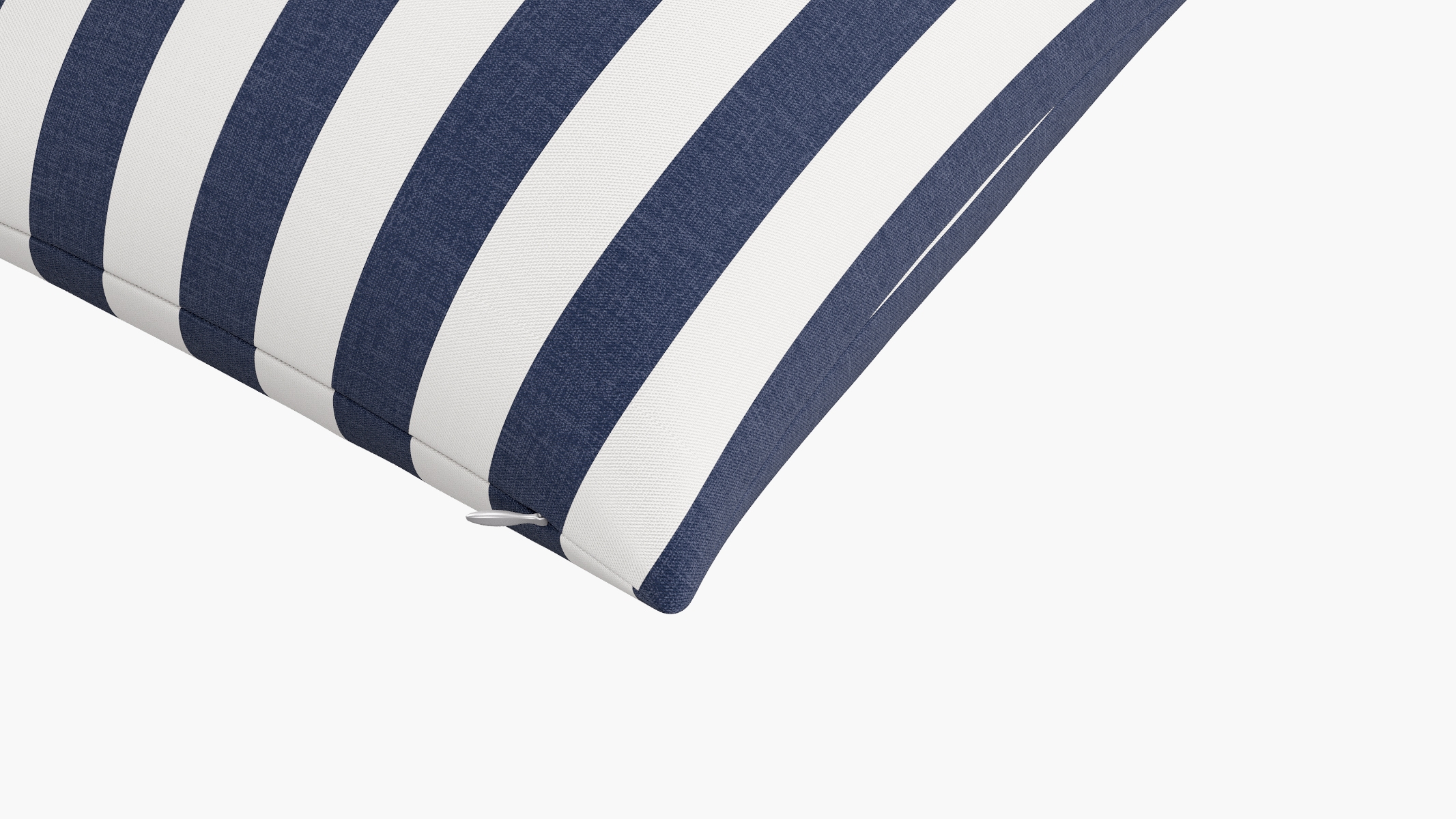 Throw Pillow 18", Navy Cabana Stripe, 18" x 18" - Image 1