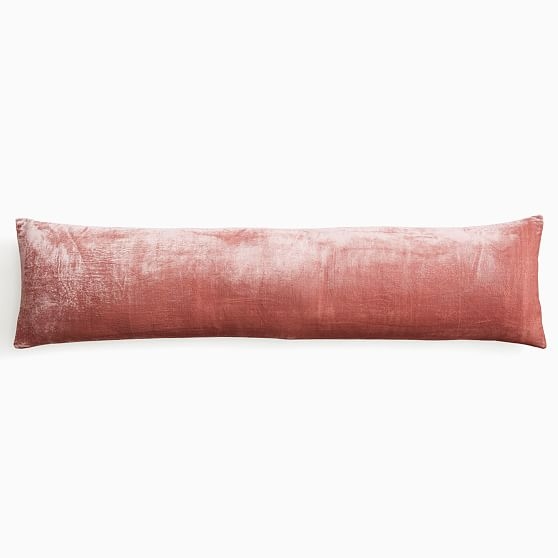 Lush Velvet Pillow Cover, 12" x 46", Pink Grapefruit - Image 0