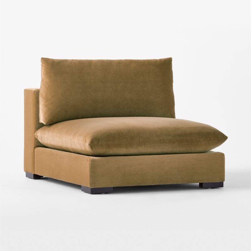 Deseo Copper Brown Performance Velvet Deep Depth Armless Chair - Image 2