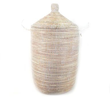 Tilda Woven Basket, White - Large - Image 3