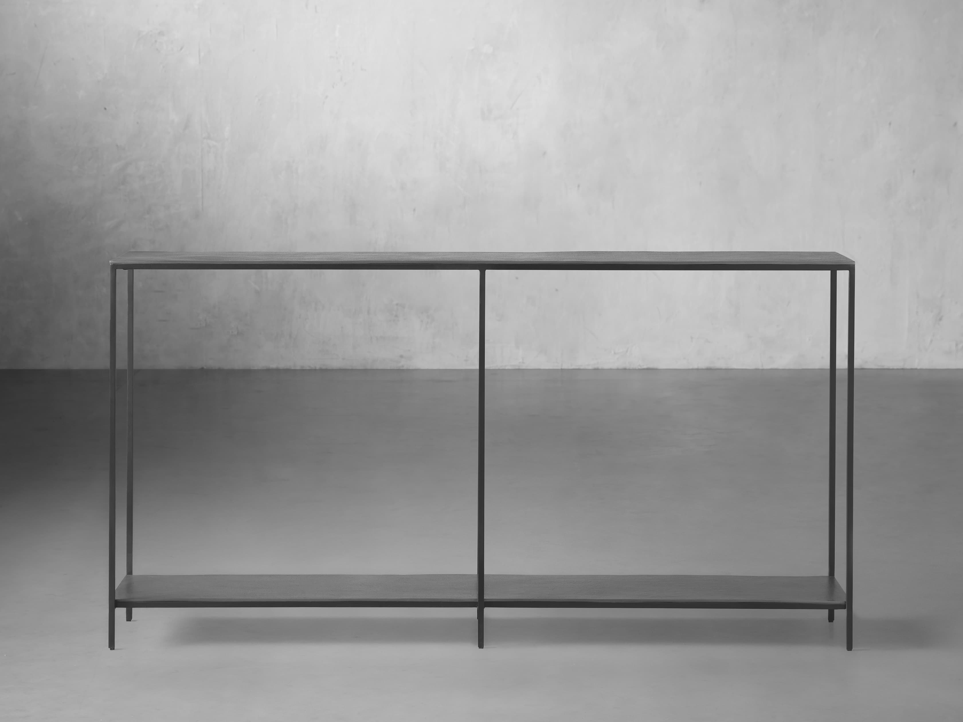 Kavali Console Table in Metal 58" Silver   - Image 0