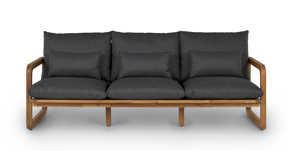 Laholm 88" Outdoor Sofa - Dravite Black - Image 0