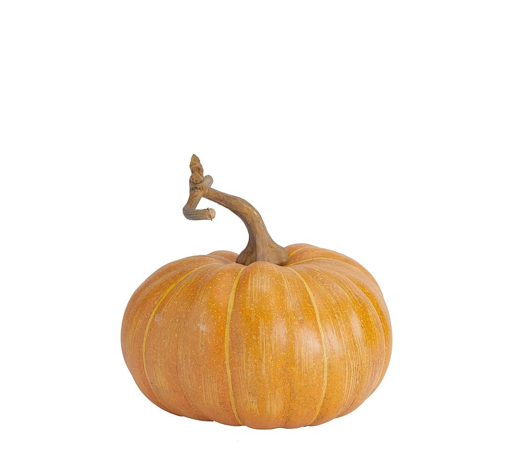 Faux Pumpkins, Orange, Small, 7.5" diameter - Image 0