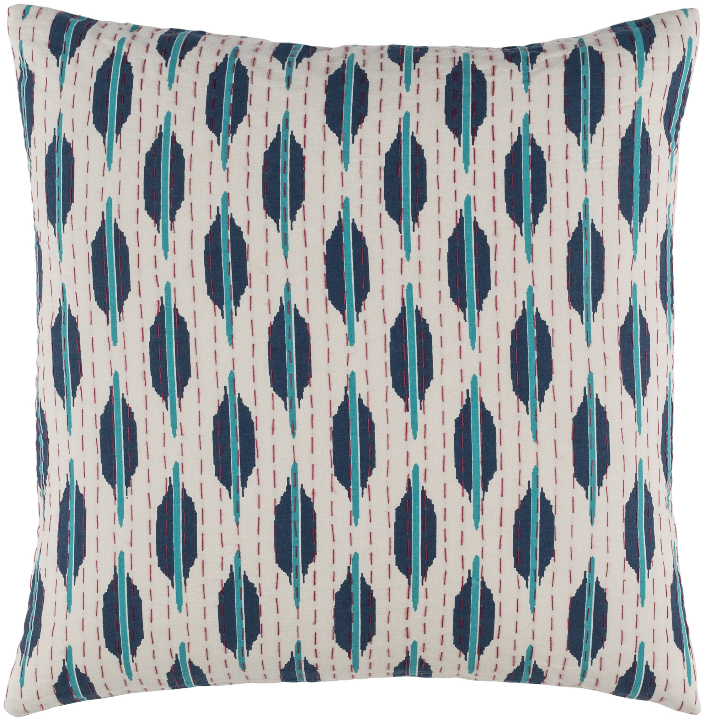 Kantha Throw Pillow, 20" x 20", pillow cover only - Image 0