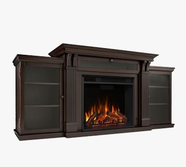 Cal Electric Fireplace Media Cabinet, Dark Espresso - Image 5