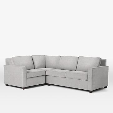 Henry Set 3- (Corner, Right Arm Loveseat, Left Arm Chair), Chenille Tweed, Frost Gray - Image 0