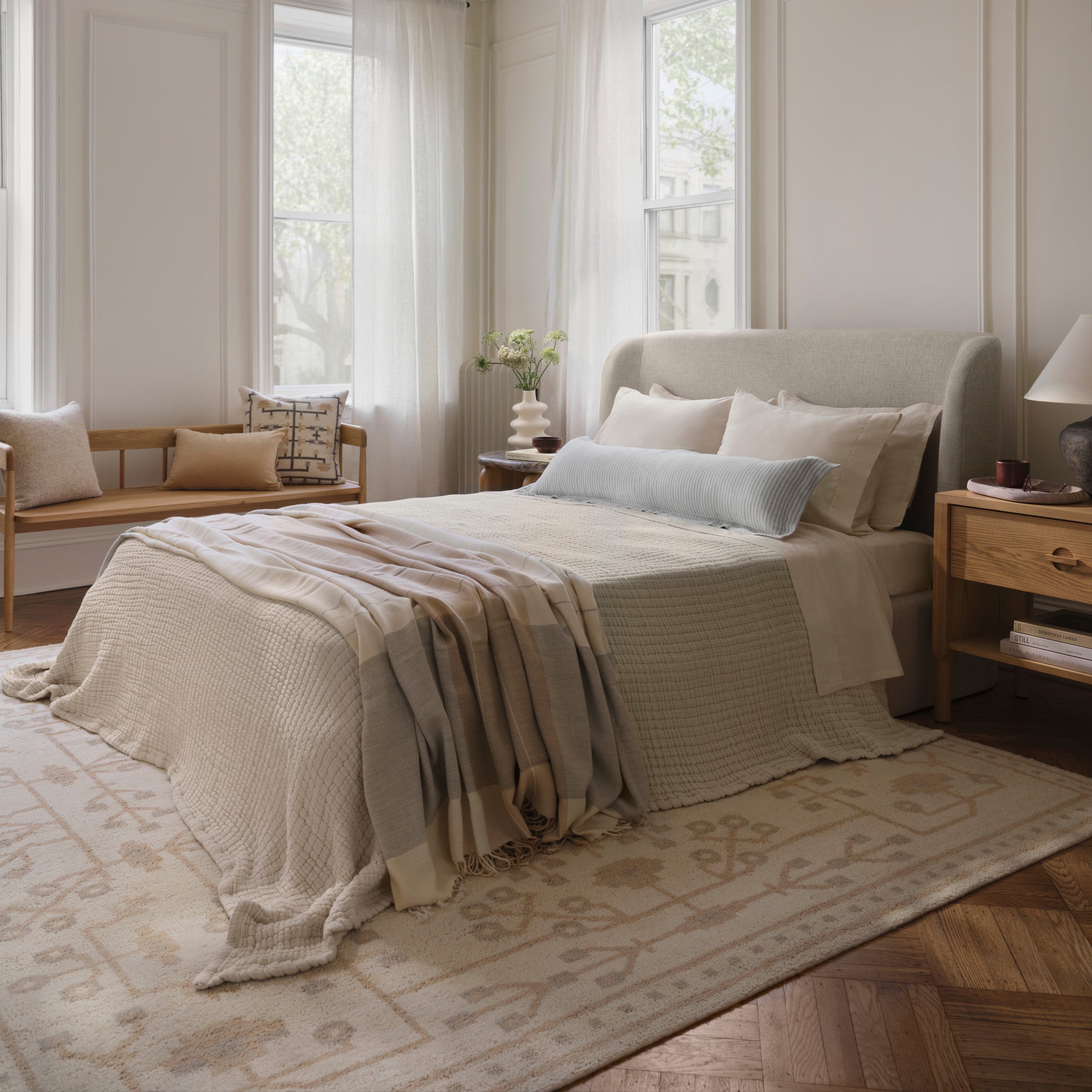 The Citizenry Khilana Hand-Knotted Area Rug | 6' x 9' | Ecru - Image 2