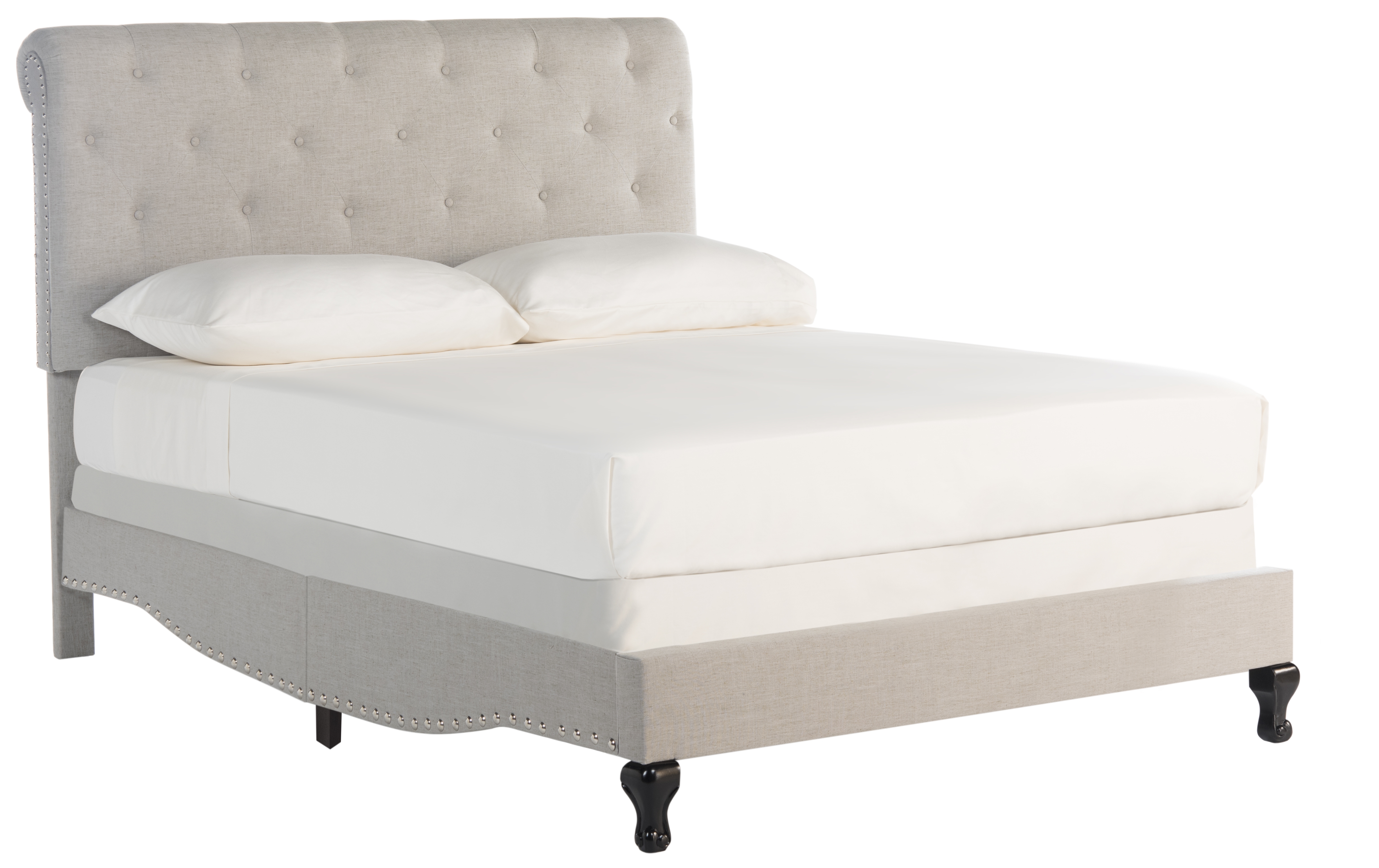 Hathaway Bed - Light Grey - Full - Safavieh - Image 0