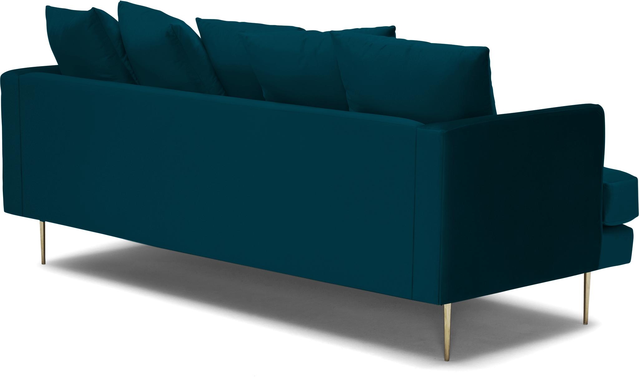 Blue Aime Mid Century Modern Sofa - Key Largo Zenith Teal - Image 3