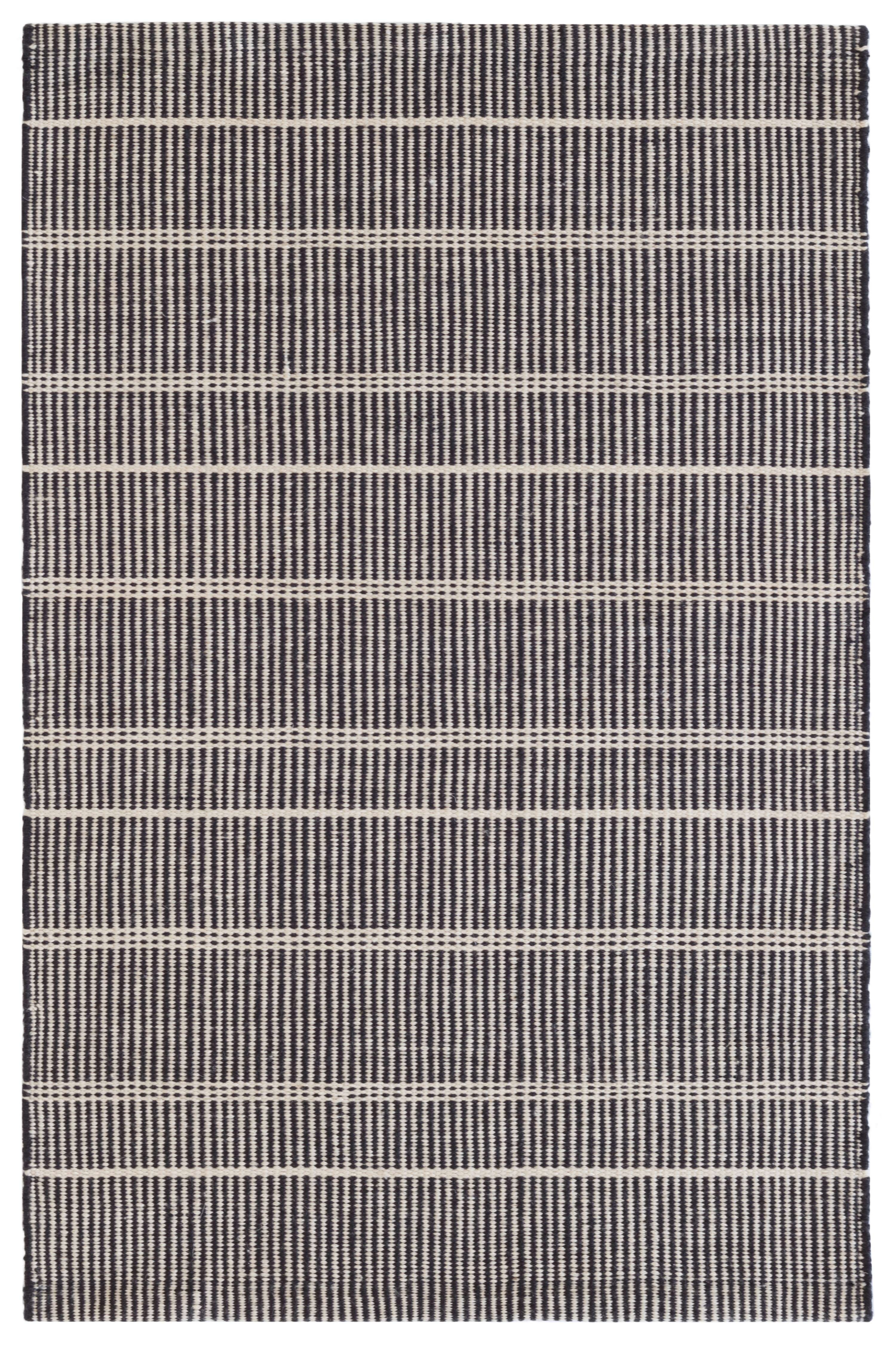 Samson Black Handwoven Indoor/Outdoor Rug - Image 0