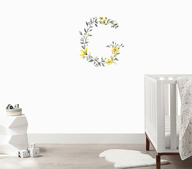 Floral Letter Wall Decal, R - Image 3
