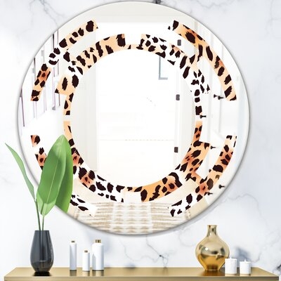 Leopard Fur Safari II Space Eclectic Frameless Wall Mirror - Image 0