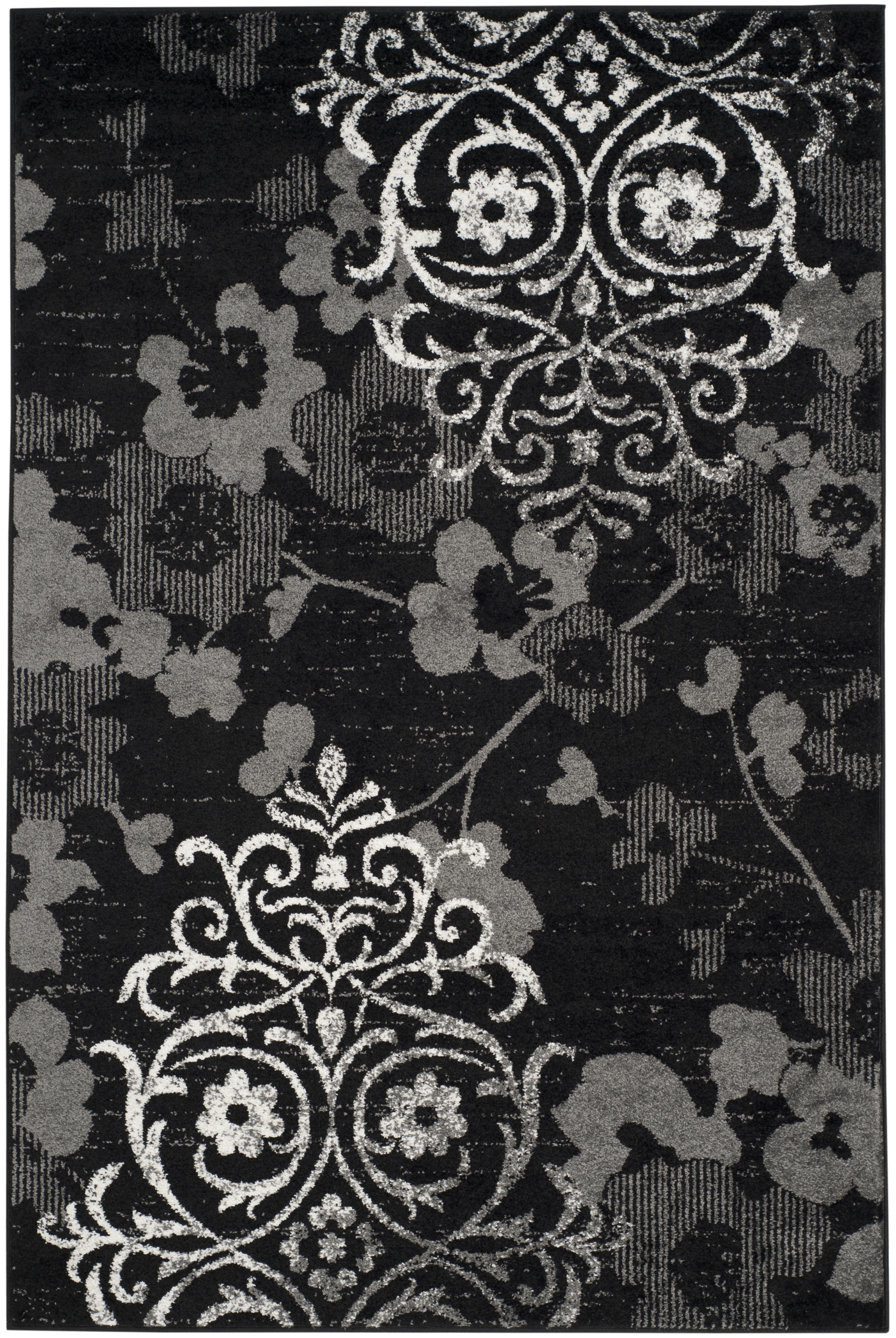 Arlo Home Woven Area Rug, ADR114A, Black/Silver,  5' 1" X 7' 6" - Image 0