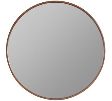 Danica Wooden Round Wall Mirror, 30" - Image 1