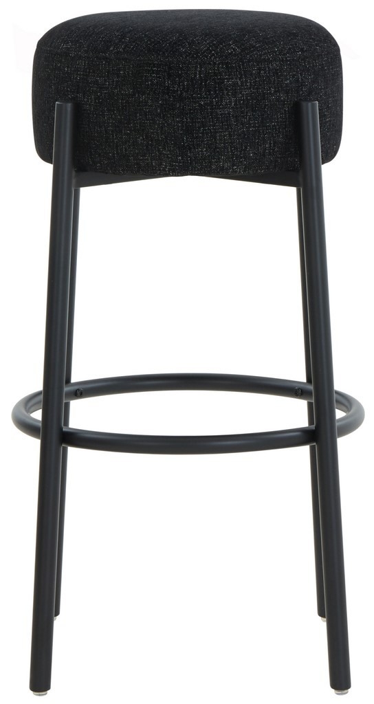 Paisleigh Metal Leg Barstool - Black / Black - Image 0