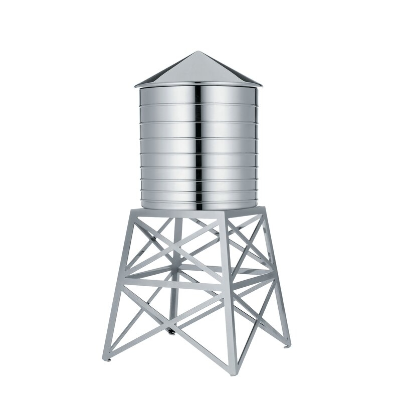 Alessi Water Tower Size: 10.75" H x 4.75" W x 5" D, Finish: Stainless Steel - Image 0