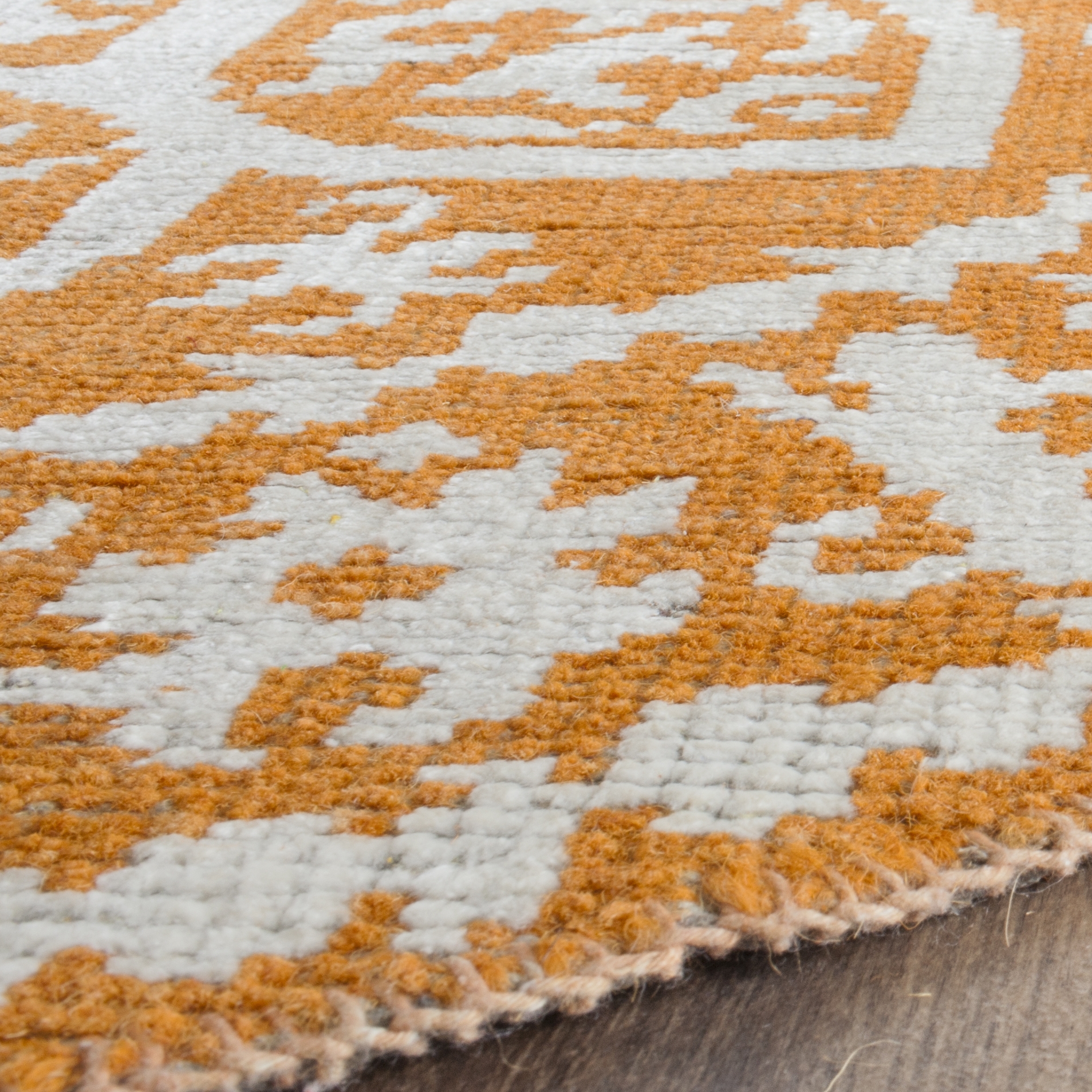 Arlo Home Hand Knotted Area Rug, STW207A, Copper,  6' X 6' Round - Image 2