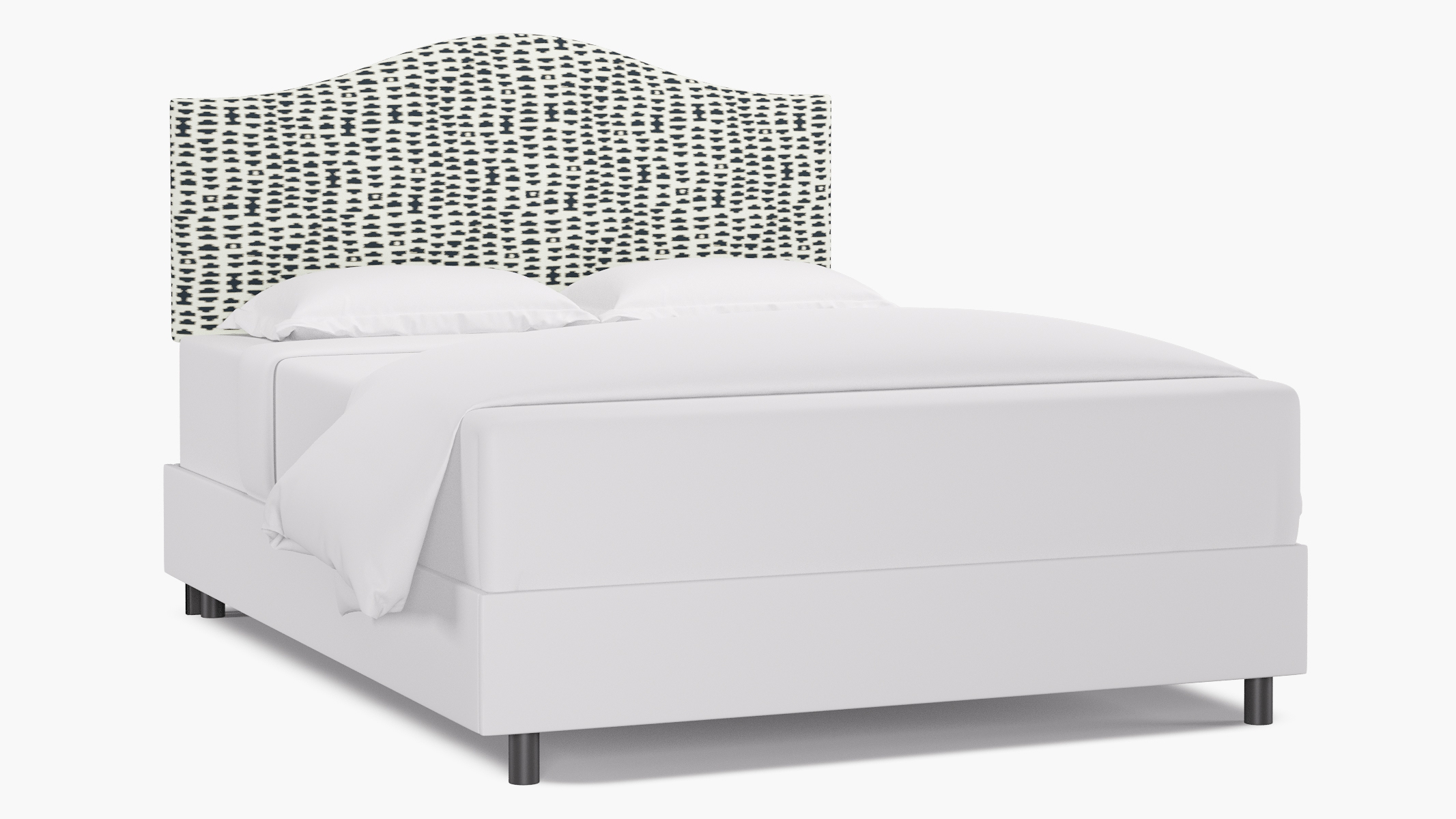 Camelback Headboard, Ivory Odalisque, Queen - Image 0