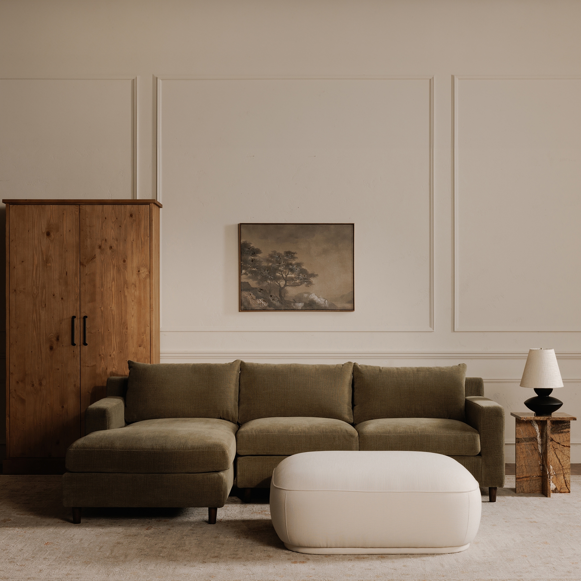 Marion Square Ottoman White - Image 6