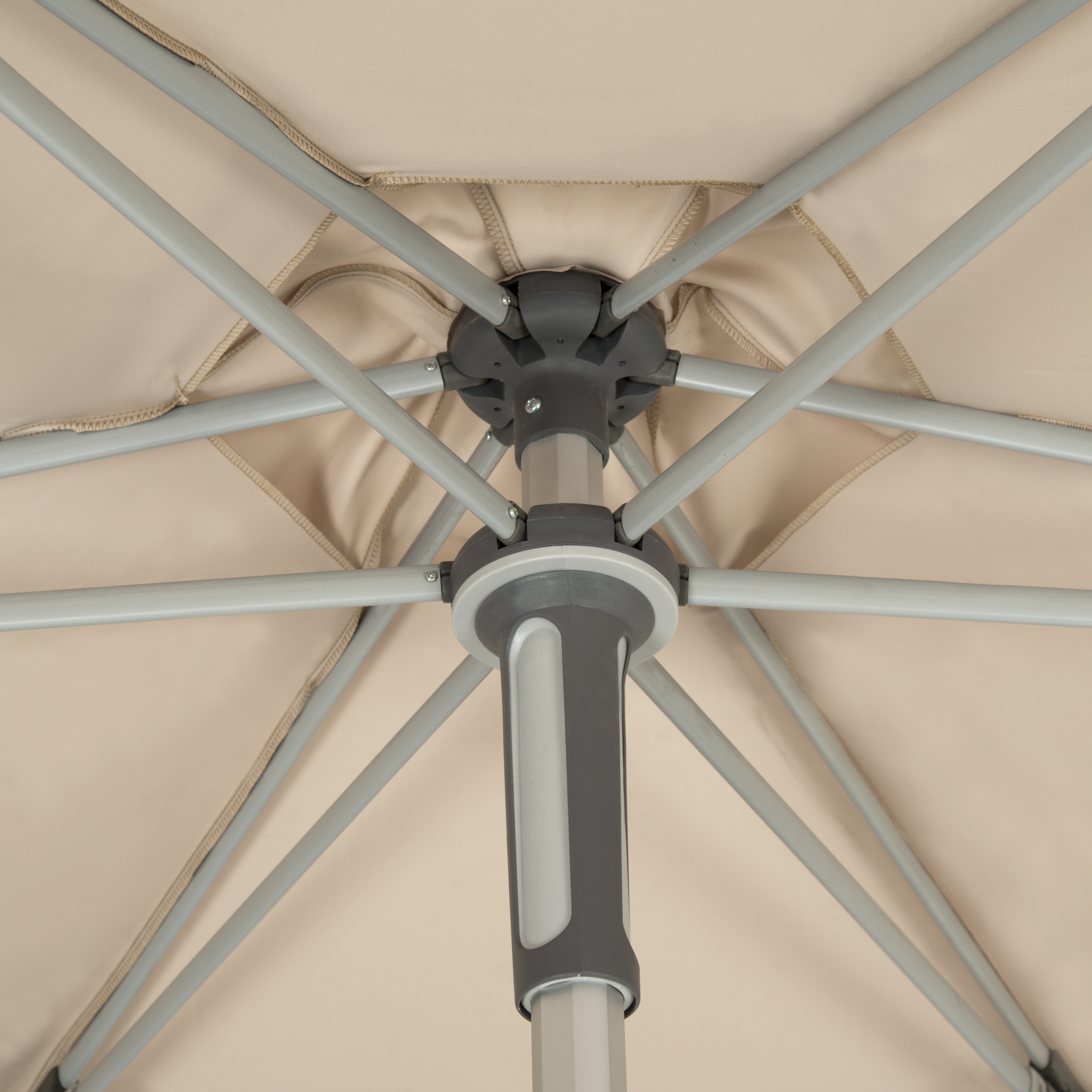 Uv Resistant Hurst 9 Ft Easy Glide Market Umbrella - Beige - Safavieh - Image 2