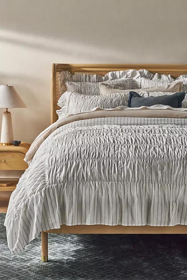 Betsy Cotton Ruffle Stripe Duvet Cover - Image 0