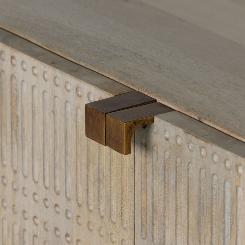 Ivan 69" Light Wash Mango Wood Storage Media Console - Image 2