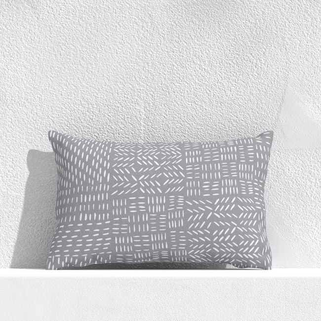 Global Marks Grey 20"x13" Outdoor Pillow - Image 0