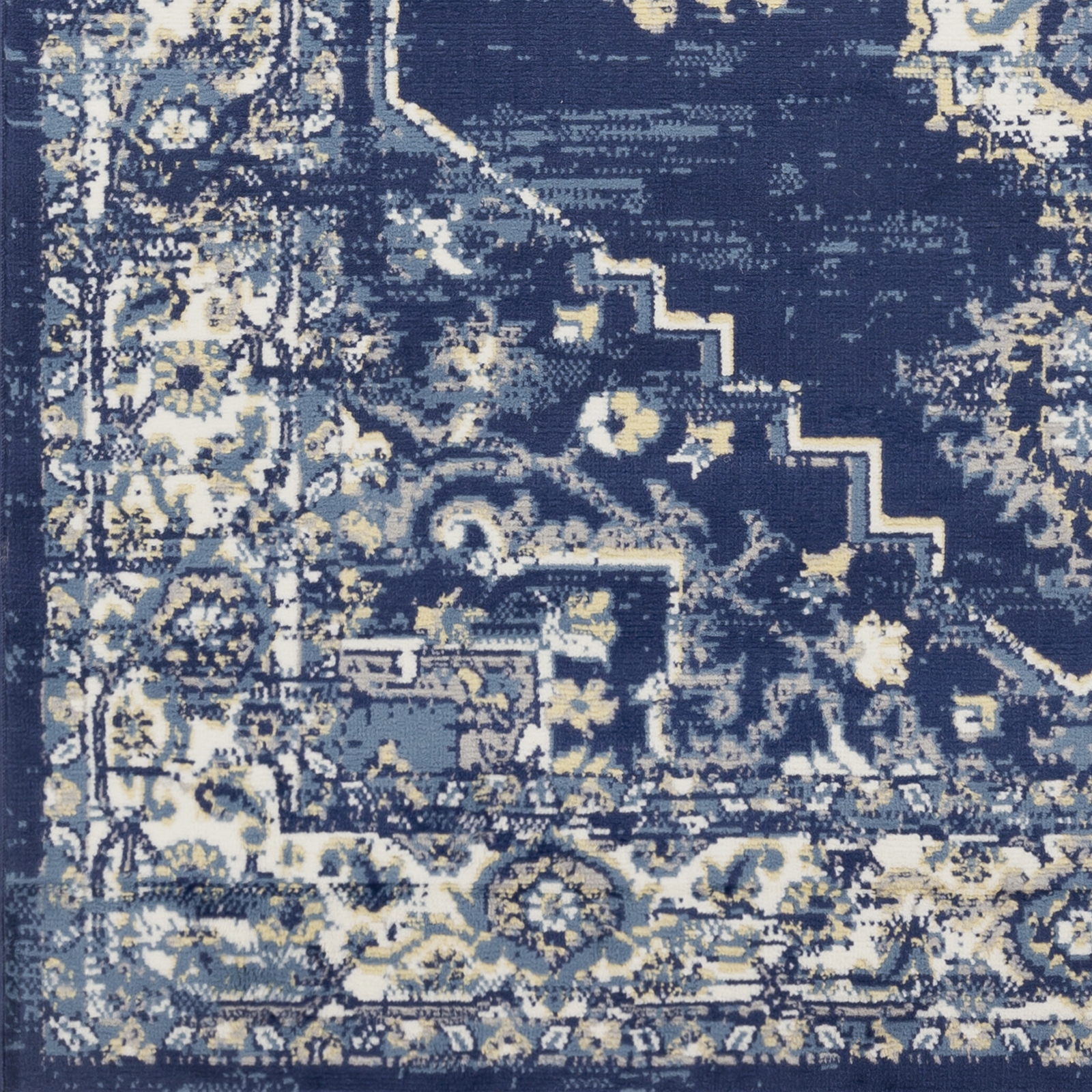 Ustad Blue Indoor 5'3" x 7'3" Machine Woven Rug - Image 5