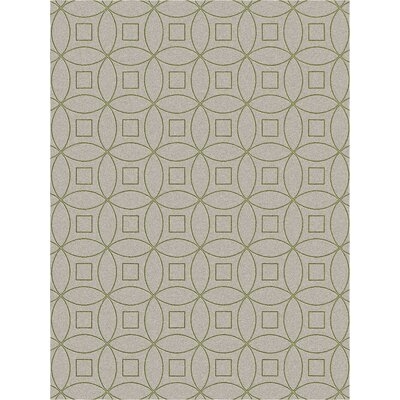 Quercia Geometric Handmade Tufted Wool Gray/Green Area Rug - Image 0