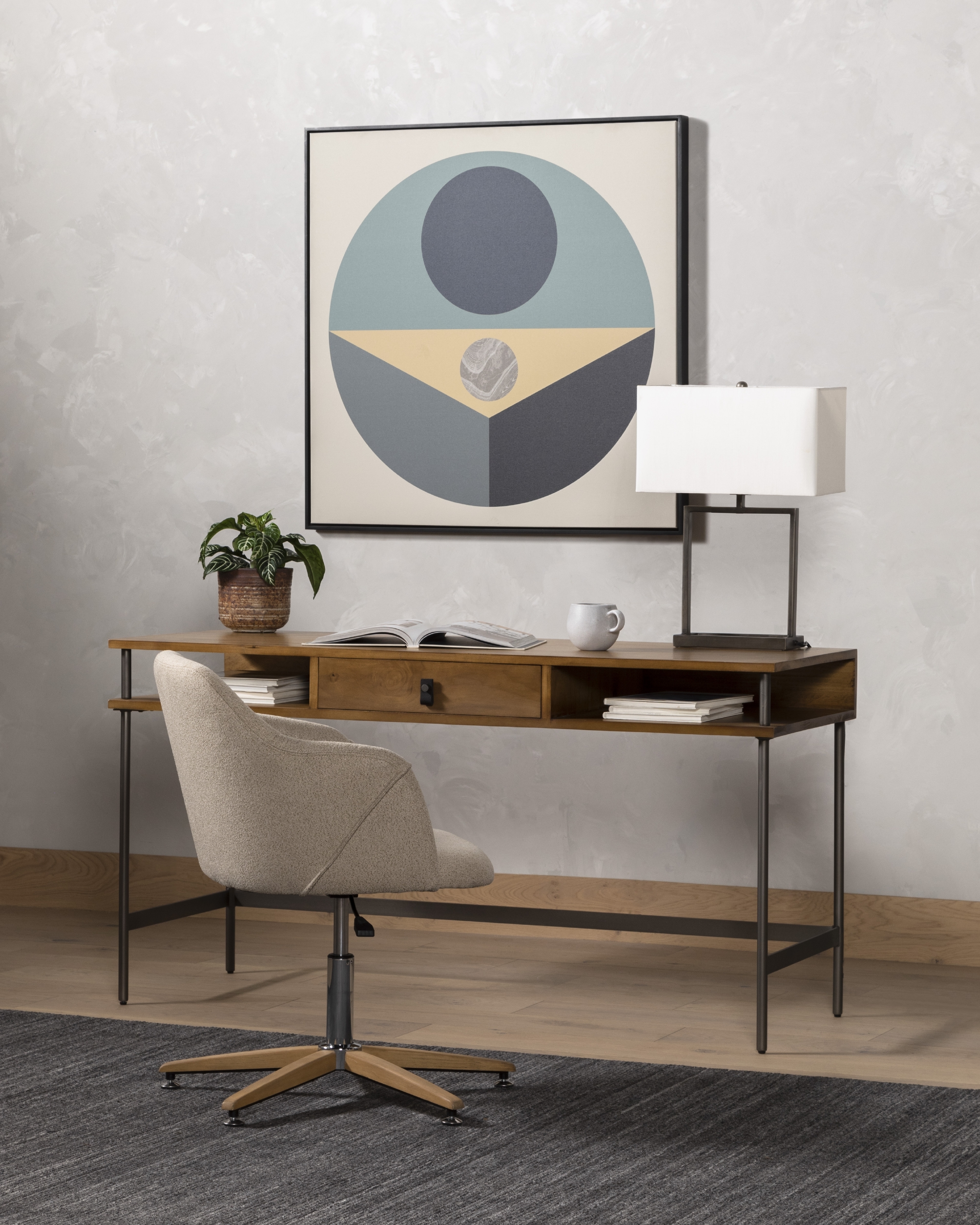 Edna Desk Chair-Fedora Oatmeal - Image 2