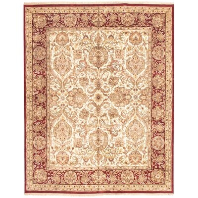 One-of-a-Kind Hand-Knotted New Age Sultanabad Cream 11'11" x 14'11" Wool Area Rug - Image 0