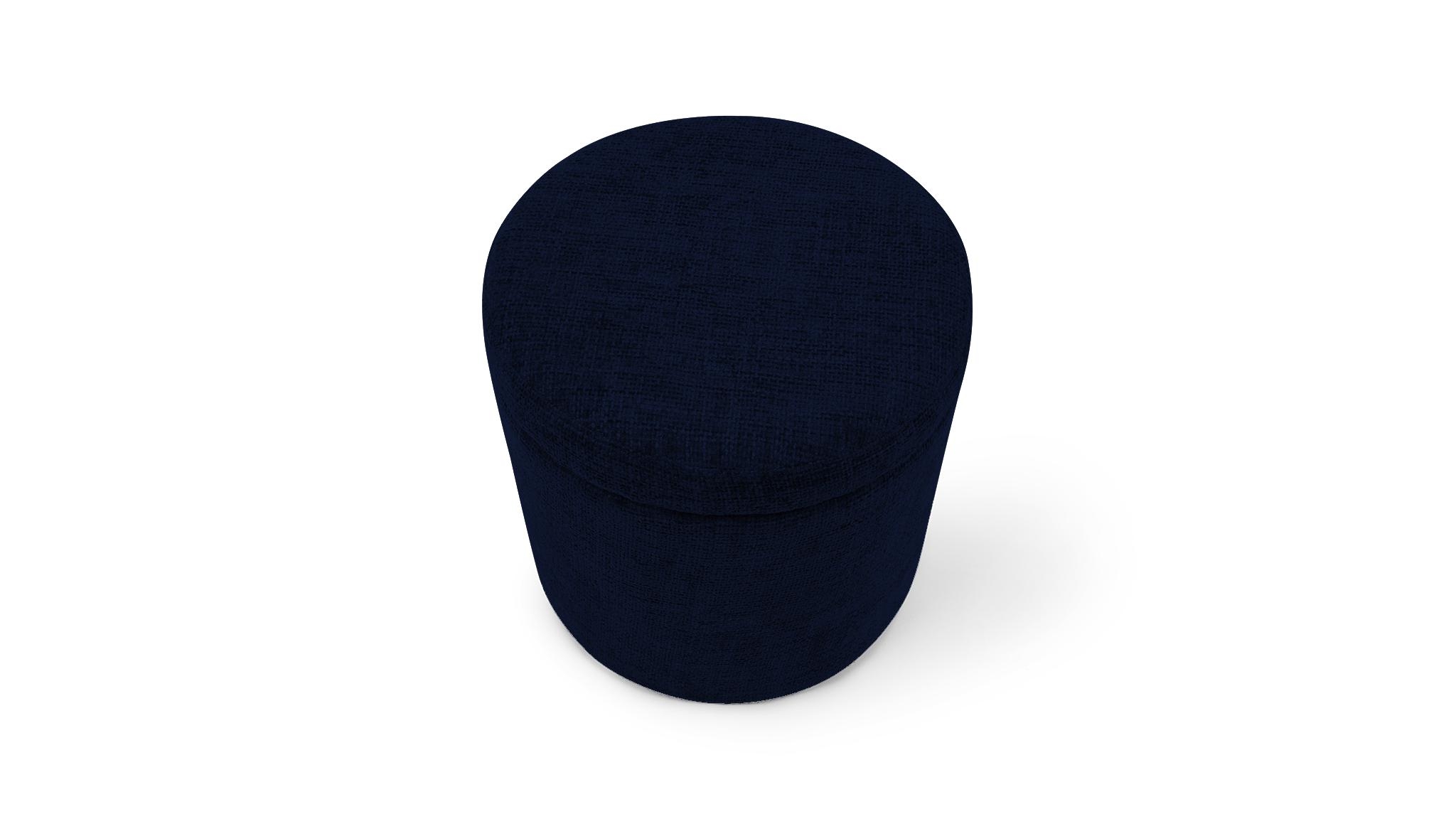 Blue Quinn Mid Century Modern Petite Storage Ottoman - Royale Cobalt - Image 4