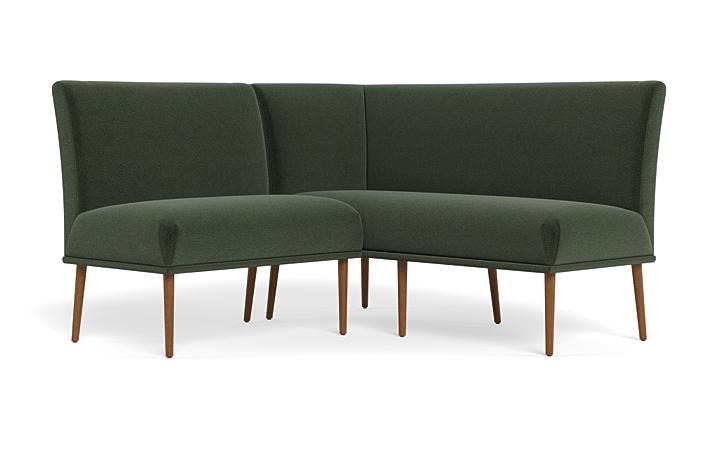 Dorian Upholstered Petite Right Banquette with Tufting Option - Image 1