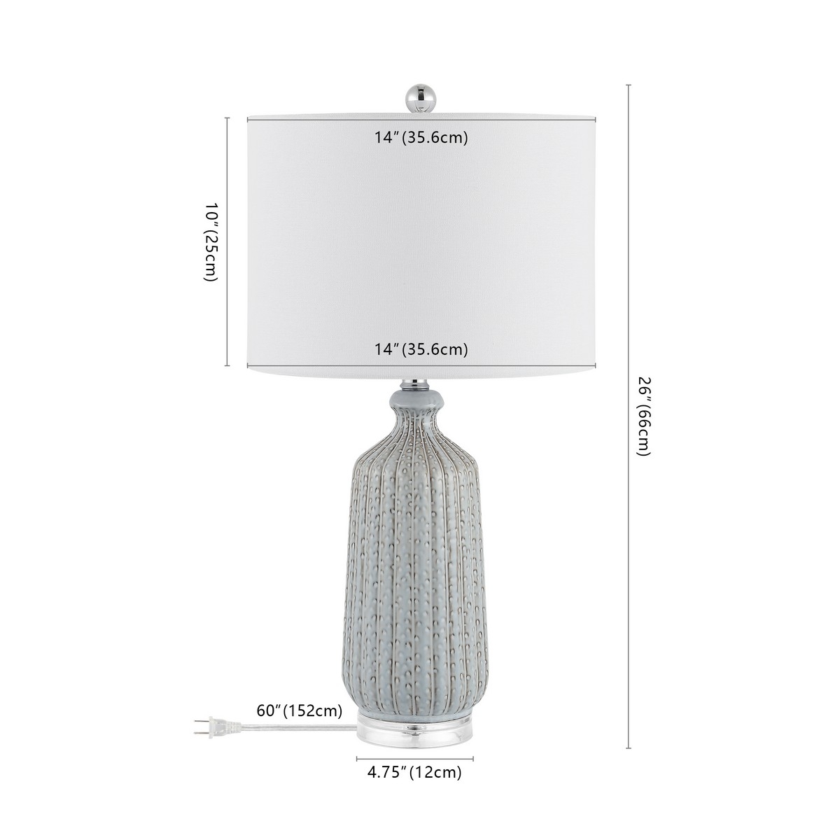 Amberly 26" Table Lamp - Grey - Image 4