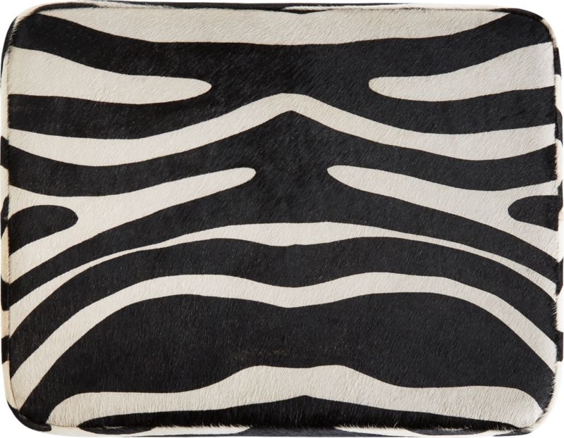 Serpette Zebra Print Cowhide Stool - Image 6