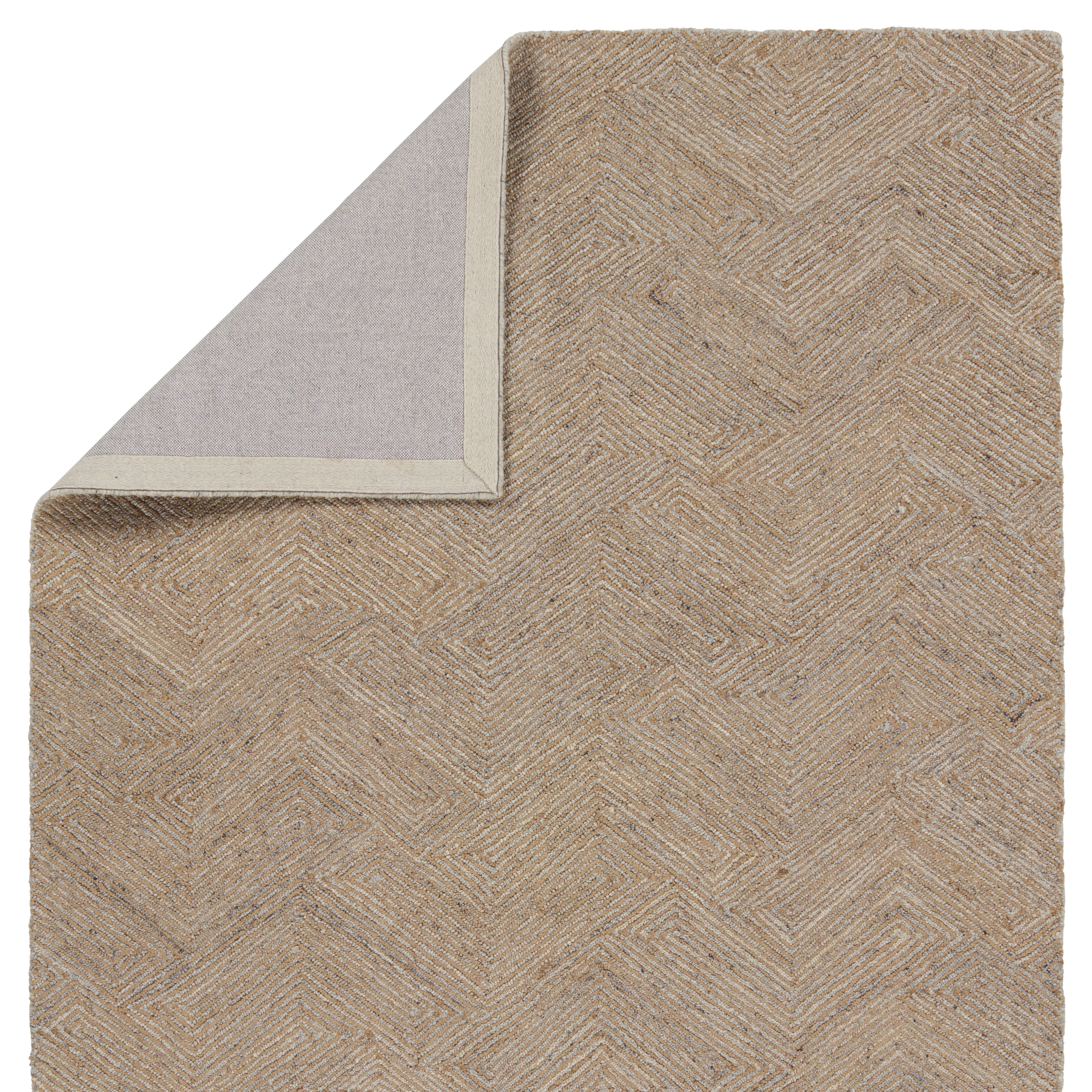 Friesian Handmade Chevron Tan/Gray Area Rug (9'X12') - Image 2