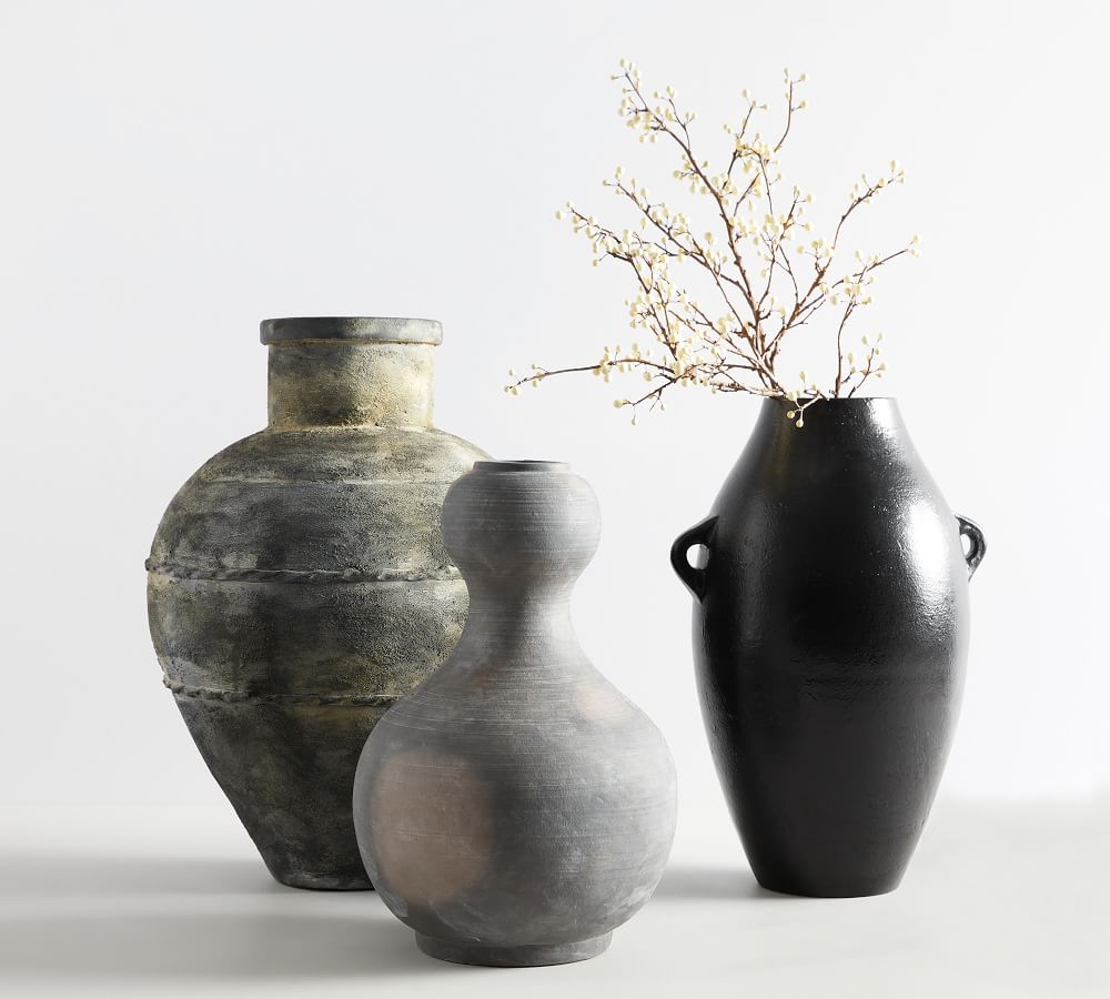 Artisan Handcrafted Terracotta Vase, Xl, Black - Image 2