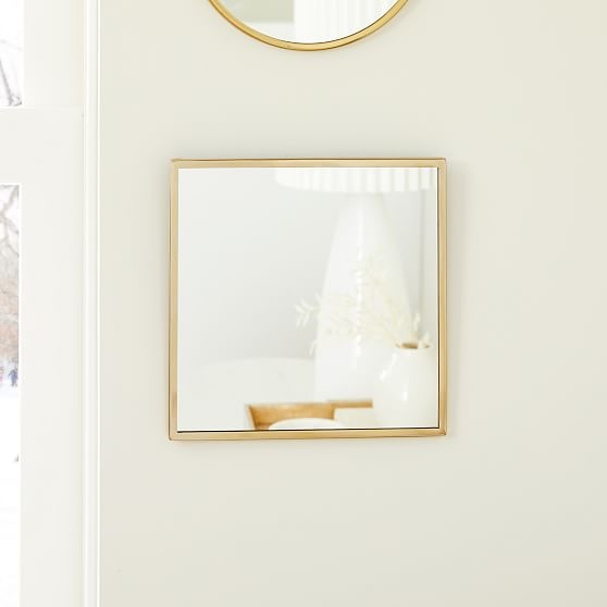 Zephyr Mirrors, Square, Antique Brass - Image 0