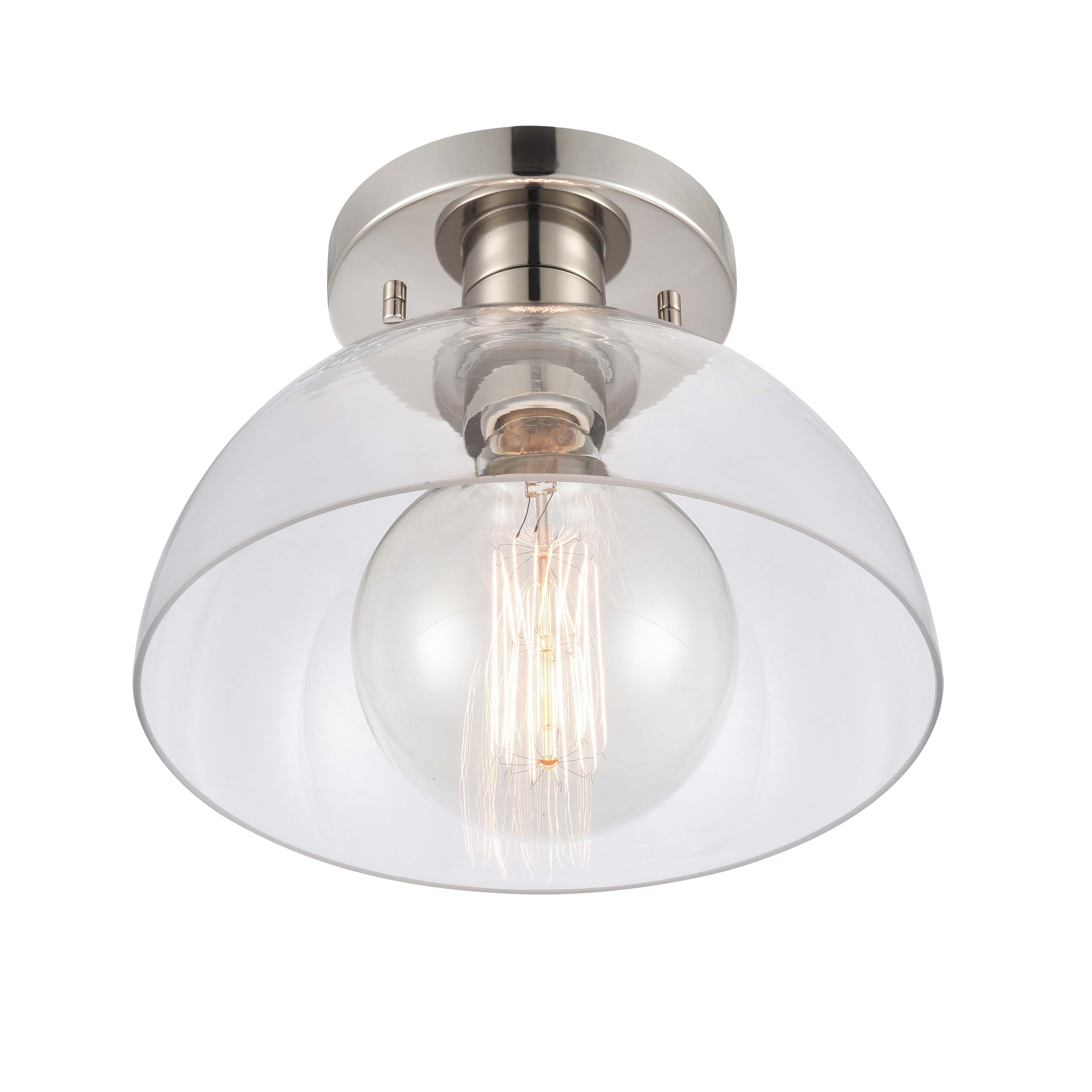 Julian 10'' Wide 1-Light Semi Flush Mount - Polished Nickel - Image 3
