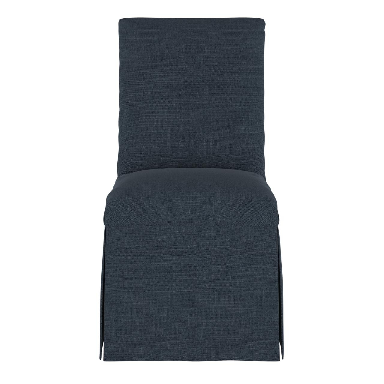 Alice Slipcover Dining Chair in Linen Navy - Image 1
