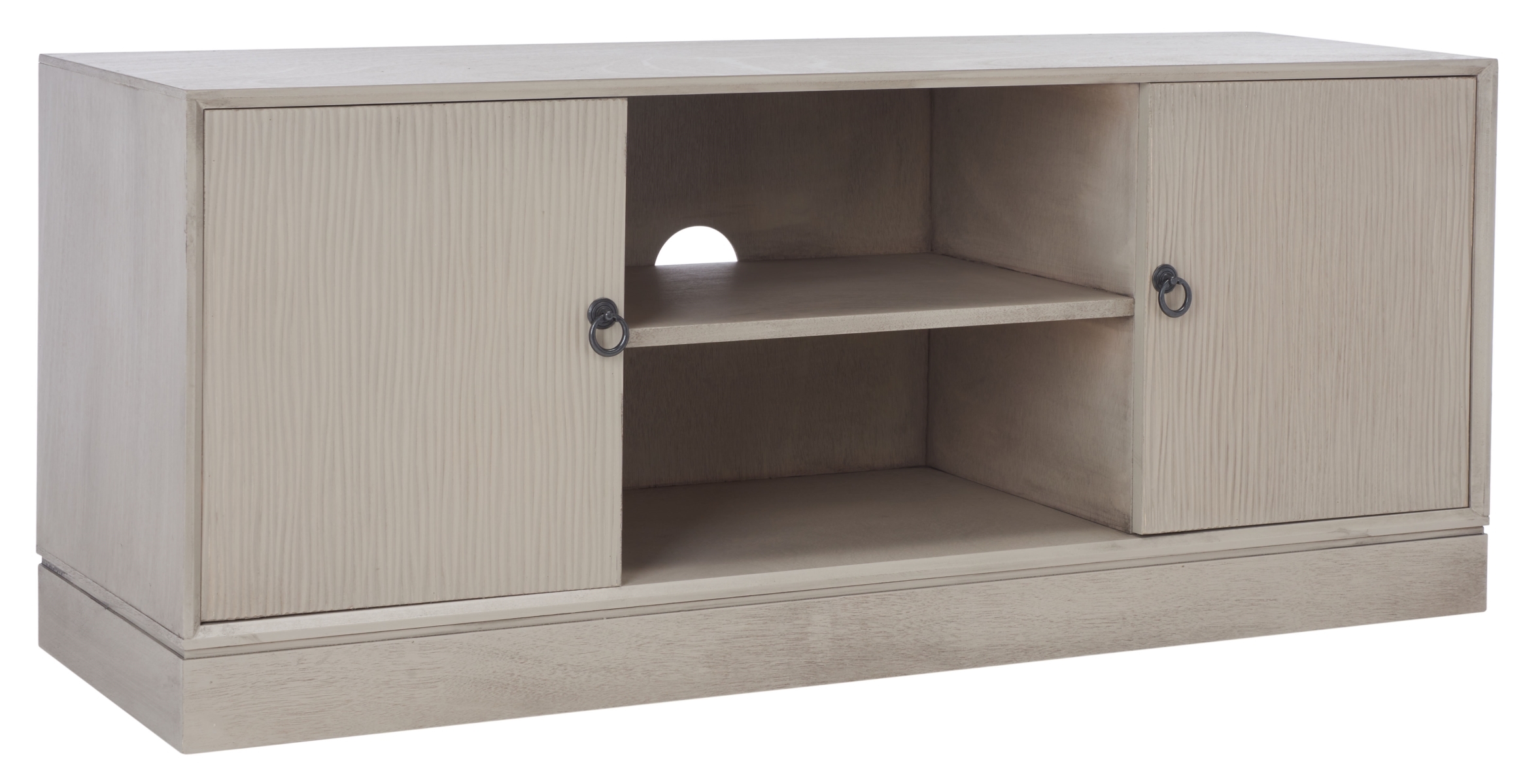Aliyah 2 Door 1 Shelf Media Stand - Greige - Safavieh - Image 7
