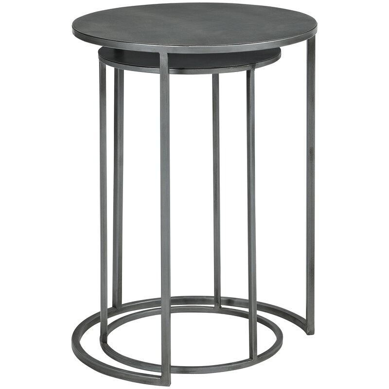 Nesting End Tables Set of 2, Gunmetal - Image 2