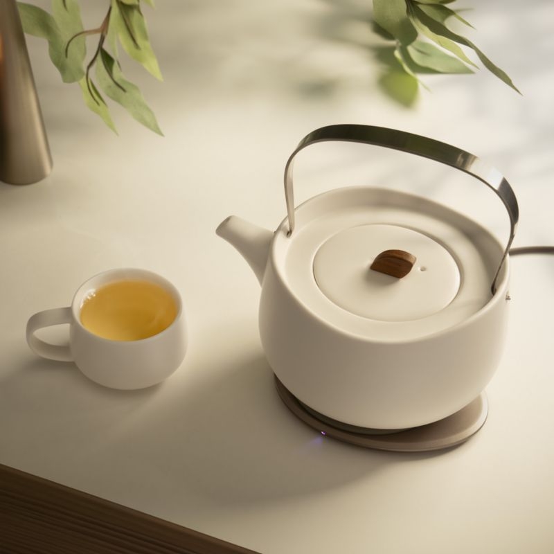 Ohom Leiph Jasmine White Heated Tea Pot - Image 3
