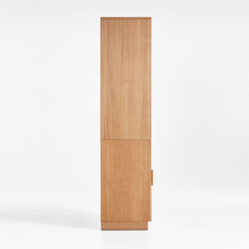 Calypso Natural Elm Wood Modular Glass-Door Base and Bookshelf Hutch - Image 5
