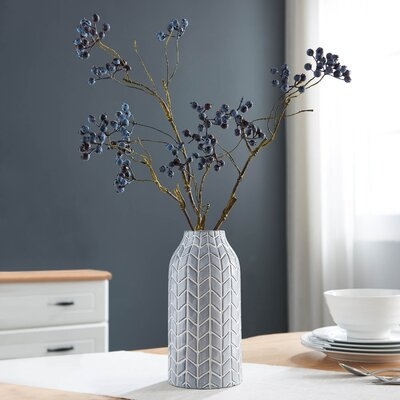 Gray Chevron Chic Vase - Image 1