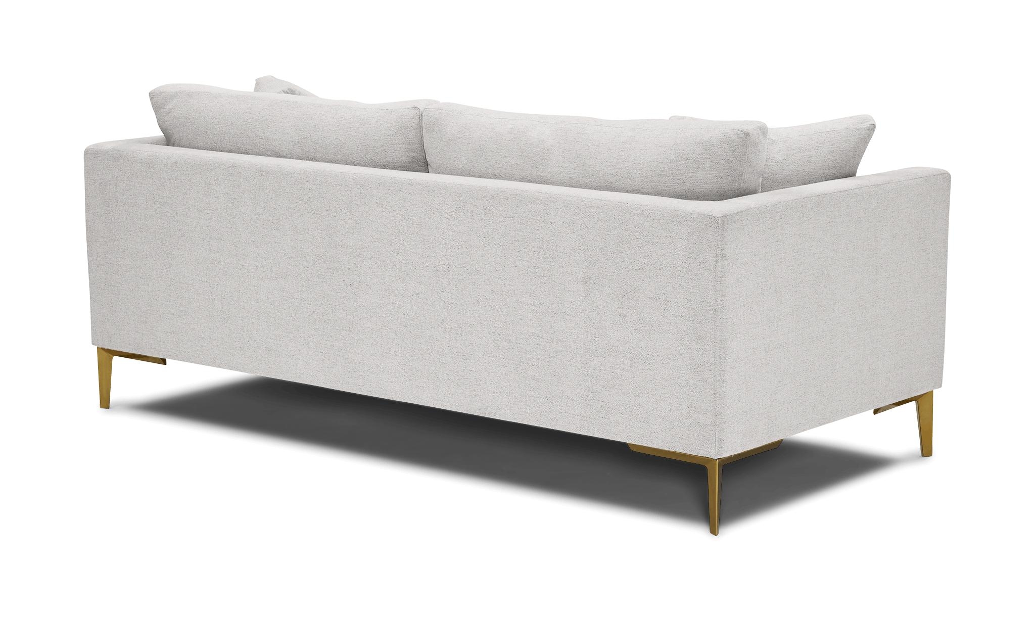 Gray Ainsley Mid Century Modern Sofa - Sunbrella Premier Fog - Image 3