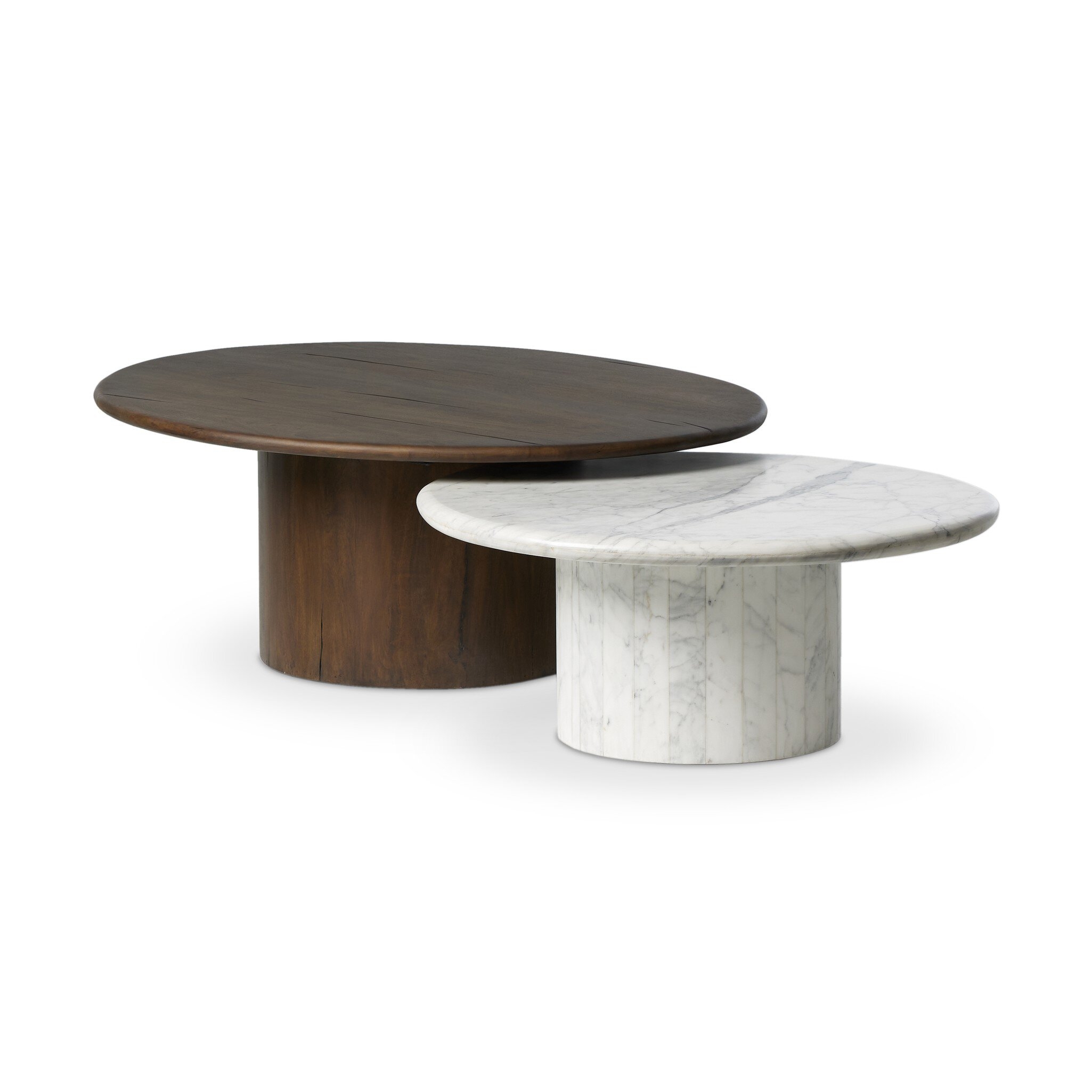 Stuart Nesting Coffee Tables - MIX & Match - White Calacatta Marble - Image 1